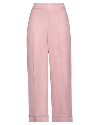 's Max Mara Woman Pants Pink Size 8 Linen