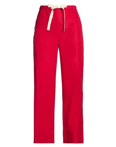 S Max Mara ' Woman Pants Red Size 8 Cotton