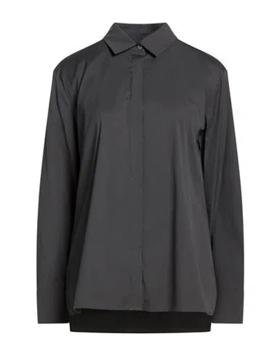 S Max Mara ' Woman Shirt Grey Size 2 Cotton, Polyamide, Elastane