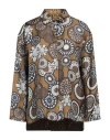 S Max Mara 'timeshirt' Reversible Shirt In Printed Silk In Green