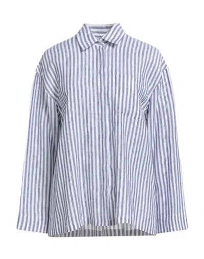 's Max Mara Woman Shirt Navy Size 8 Linen