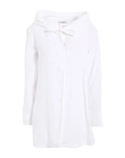 S Max Mara ' Woman Shirt White Size 2 Linen
