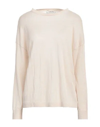 's Max Mara Woman Sweater Beige Size S Linen