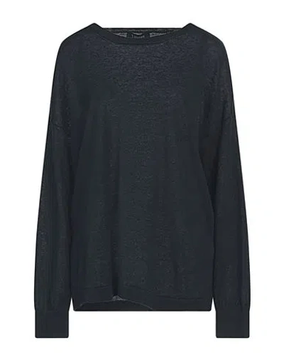 's Max Mara Woman Sweater Black Size L Linen