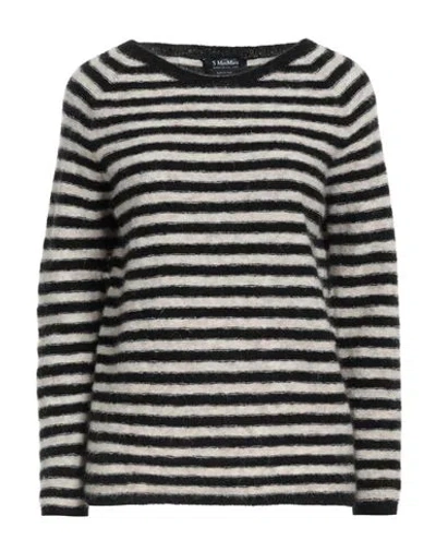's Max Mara Woman Sweater Black Size L Mohair Wool, Wool, Polyamide, Elastane