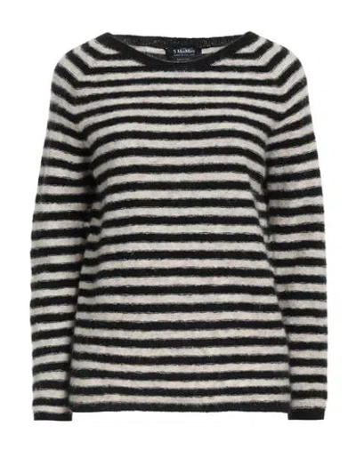 's Max Mara Woman Sweater Black Size M Mohair Wool, Wool, Polyamide, Elastane