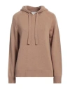 's Max Mara Hooded Sweatshirts Ribbed Cuffs In Beige