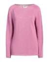's Max Mara Woman Sweater Fuchsia Size L Linen In Pink