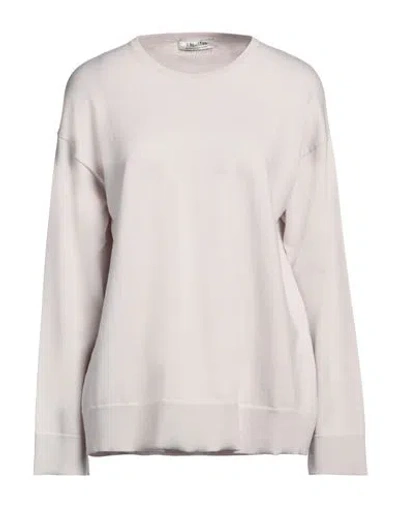 's Max Mara Woman Sweater Light Grey Size Xl Virgin Wool, Polyamide, Elastane In Gray