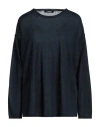 's Max Mara Woman Sweater Midnight Blue Size M Linen