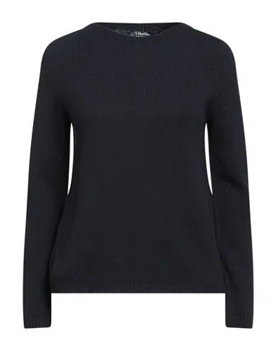 's Max Mara Woman Sweater Midnight Blue Size Xs Wool, Cashmere, Polyamide In Black