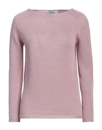 's Max Mara Woman Sweater Pink Size Xs Linen