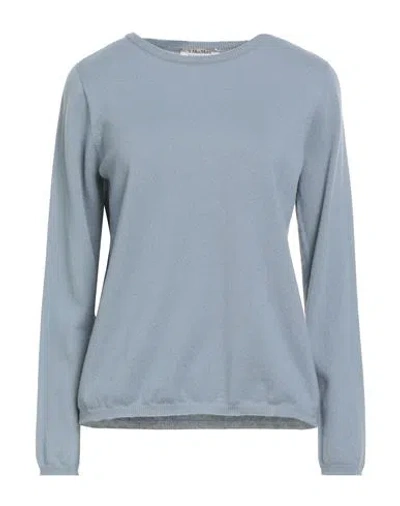 's Max Mara Woman Sweater Slate Blue Size M Cashmere