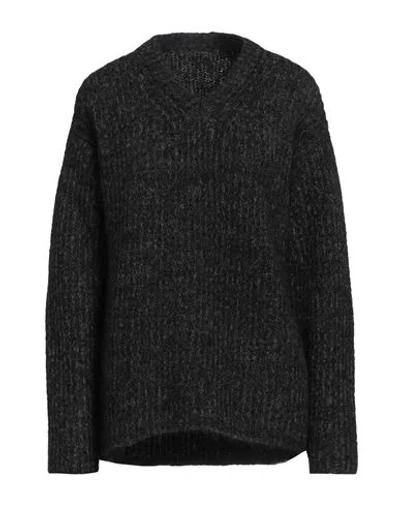 's Max Mara Woman Sweater Steel Grey Size S Mohair Wool, Wool, Polyamide, Elastane In Gray