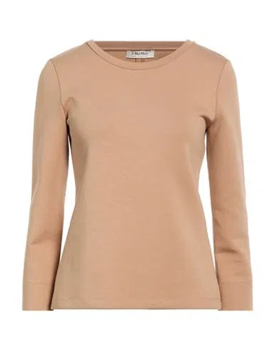 S Max Mara ' Woman Sweatshirt Camel Size Xs Cotton, Polyester, Elastane In Beige