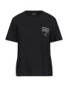 S Max Mara Graphic Print Crew Neck T-shirt With Chest Pocket In Black