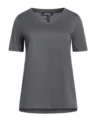 's Max Mara Woman T-shirt Lead Size S Cotton In Grey
