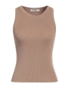 S Max Mara ' Woman Tank Top Camel Size S Cotton In Beige