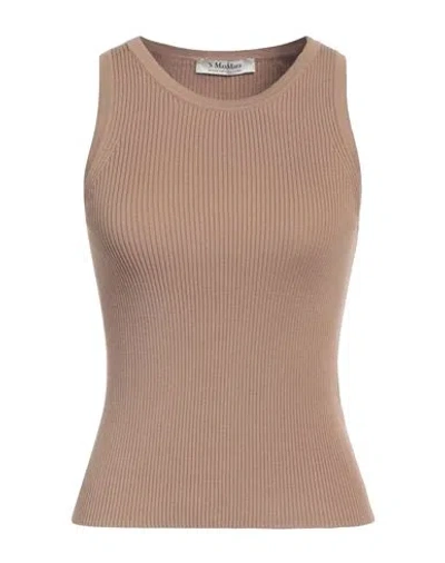 S Max Mara ' Woman Tank Top Camel Size S Cotton In Beige