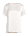 's Max Mara Woman Top Beige Size 10 Acetate, Viscose