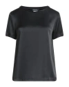 's Max Mara Woman Top Black Size 6 Acetate, Viscose