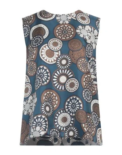 's Max Mara S Max Mara Top In Printed Silk In Blue