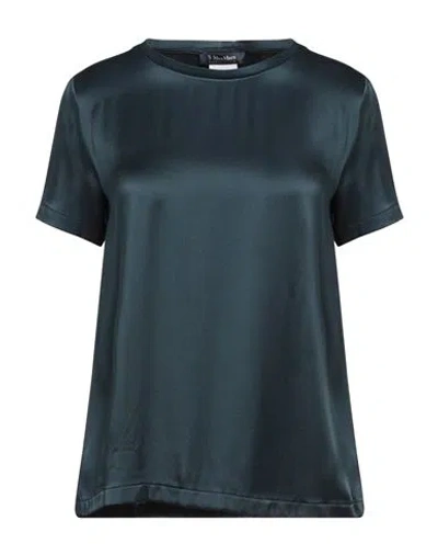 's Max Mara Woman Top Midnight Blue Size 8 Acetate, Viscose