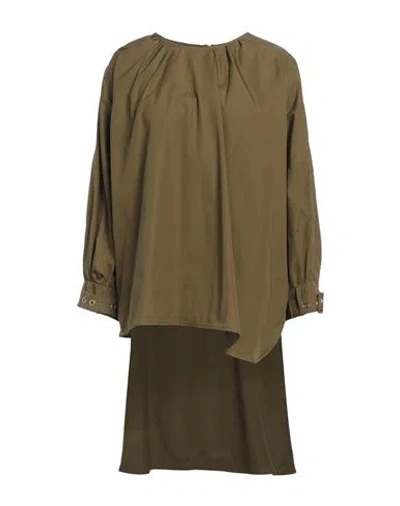 's Max Mara Woman Top Military Green Size 12 Cotton