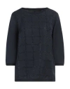 S Max Mara ' Woman Top Navy Size 8 Linen, Polyamide, Cotton In Black