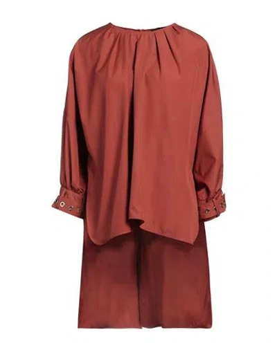 's Max Mara Woman Top Tan Size 10 Cotton In Brown