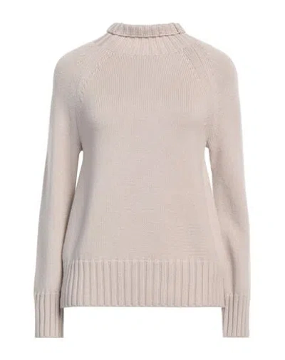 S Max Mara ' Woman Turtleneck Beige Size Xs Wool, Cashmere