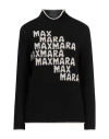 S Max Mara ' Woman Turtleneck Black Size S Virgin Wool In Black