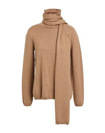 's Max Mara Woman Turtleneck Camel Size L Virgin Wool