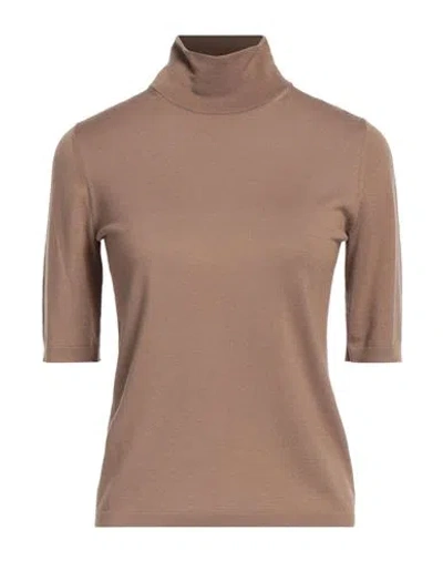 S Max Mara Paola Wool Blend Turtleneck Sweater In Mou