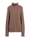 S Max Mara ' Woman Turtleneck Camel Size L Wool, Cashmere In Beige