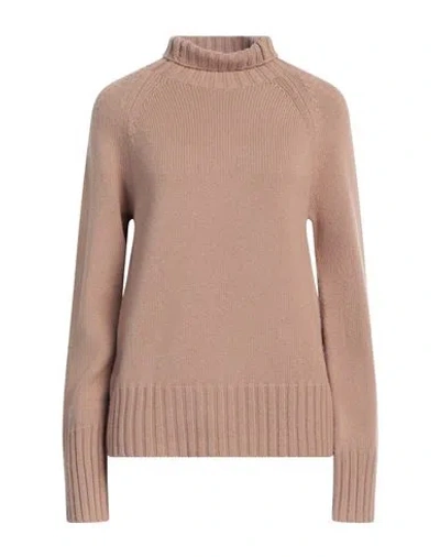 's Max Mara Woman Turtleneck Camel Size M Wool, Cashmere