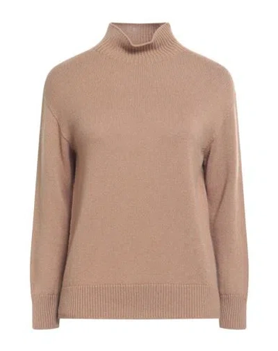 's Max Mara Woman Turtleneck Camel Size Xs Cashmere In Neutral