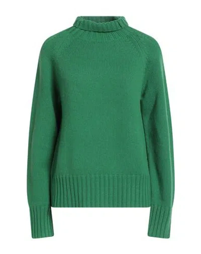 S Max Mara ' Woman Turtleneck Green Size M Wool, Cashmere