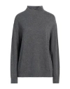 's Max Mara Woman Turtleneck Lead Size Xl Cashmere In Grey