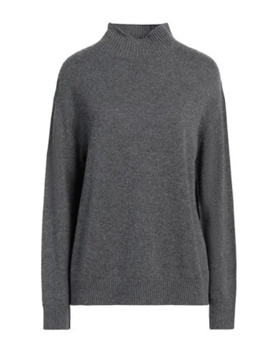 's Max Mara Woman Turtleneck Lead Size Xl Cashmere In Grey