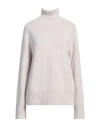 's Max Mara Woman Turtleneck Light Grey Size L Wool, Cashmere