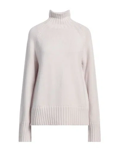 's Max Mara Woman Turtleneck Light Grey Size L Wool, Cashmere