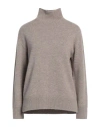 's Max Mara Woman Turtleneck Taupe Size S Cashmere In Grey