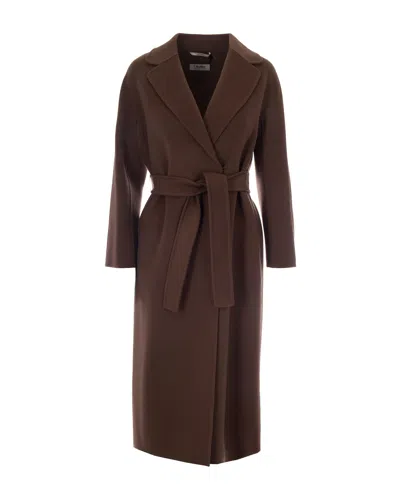 S Max Mara ' Women's 100% Virgin Wool Coat In Fango