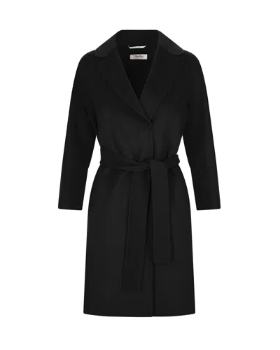 S Max Mara ' Women's Virgin Wool Coat In Nero