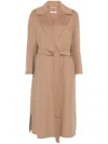 's Max Mara S Max Mara Womens Camel Elisa Belted Wool Coat In Brown