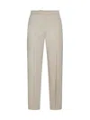 S Max Mara Zemira Cotton-blend Trousers In Beige