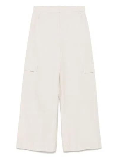 's Max Mara Gloria Cotton Cargo Trousers In Beige