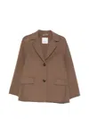 's Max Mara Max Mara S Brown Doublewool Singlebreasted Jacket In Brown