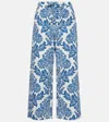 S Max Mara Weite Hose Merano Aus Baumwolle In Blau